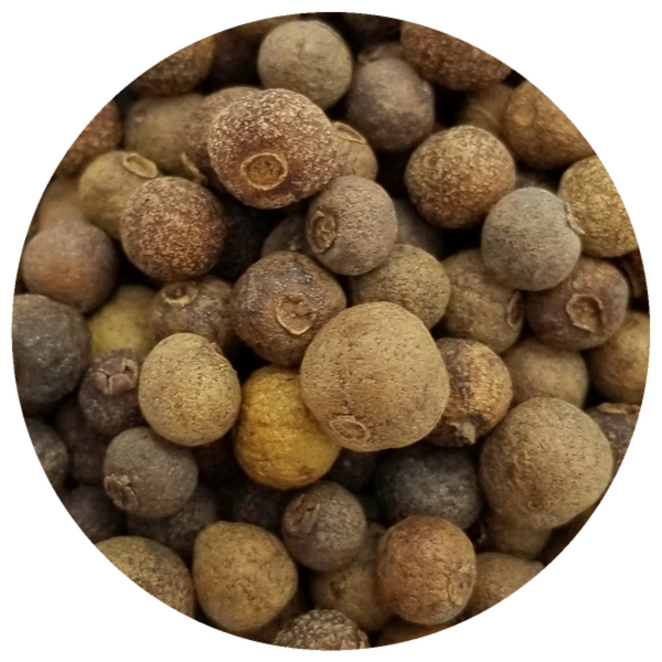 pure, ethically sourced, organic, Allspice Pimenta officinalis berries co2 select extract from the West Indies, packaged in authentic, protective, miron violet glass bottle, with euro dropper.